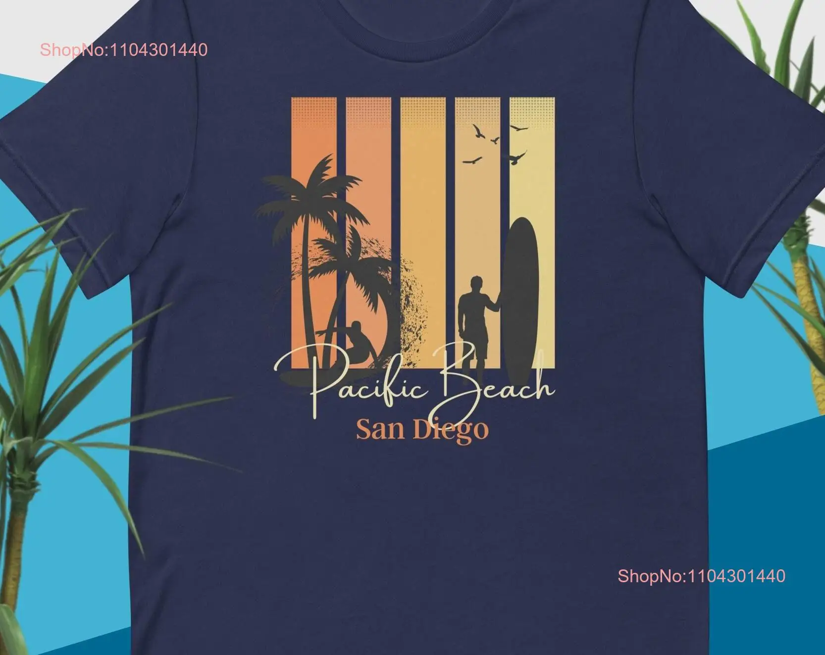 

Pacific Beach California T Shirt San Diego long or short sleeves