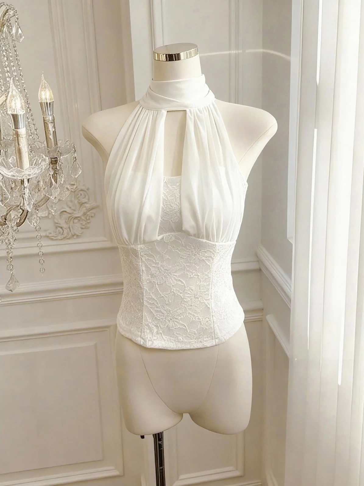 

Lace Trim Splice Ne Hanging Vest Women's Svel Top Spring Summer New Sle High Quali Agel Original Design Silk B...