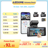 AZDOME 3 Channel Dash Cam M580 Car Camera WiFi GPS 4K+1080P+1080P Front and Rear Inside Dashcam IR Night Vision Driving Recorder