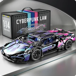 Toylinx-テクニカルビルディングブロック、レーシングカー、スポーツスピード車両モデル、機械式スーパーレンガ、ハロウィーンのお祝いギフト、1314個