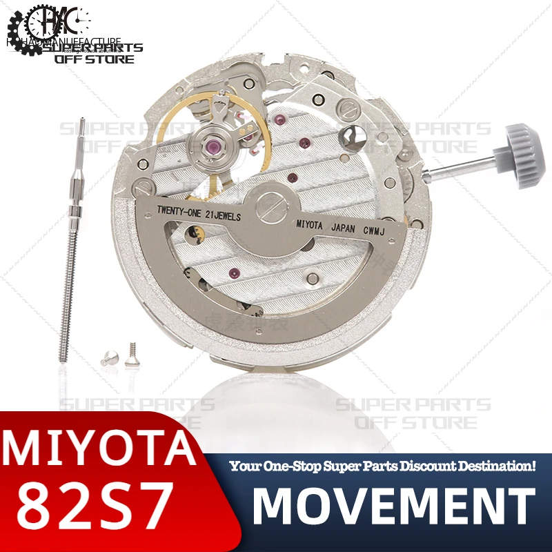 Original Japanese Brand New Miyota 82s7 Movement Hollow Automatic Manipulator Watch Movement