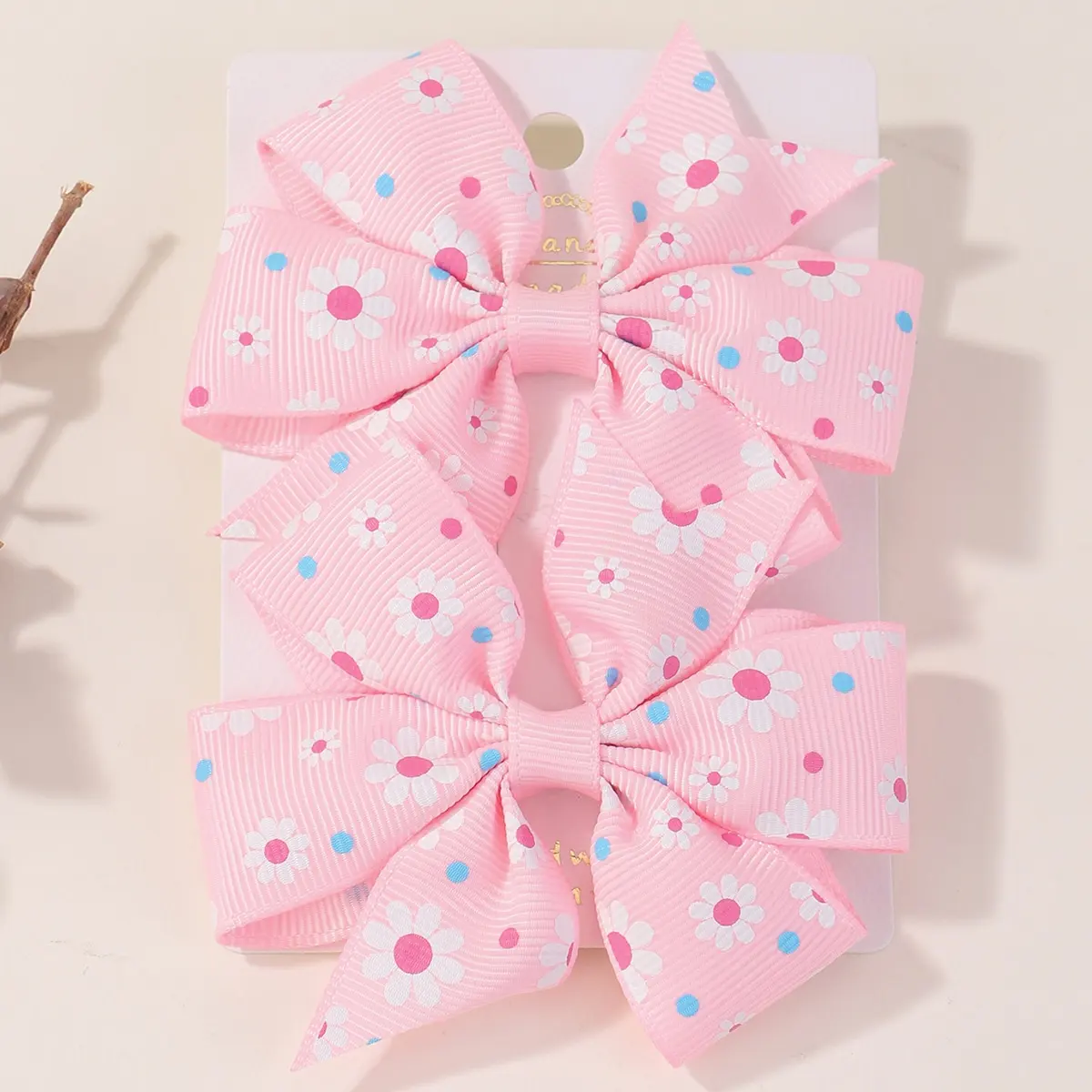 

2Pcs/set 3.2'' Grosgrain Ribbon Rainbow Hair Bows Clips for Girls Boutique Hairpins Random Bowknot Handmade Hair Accessories