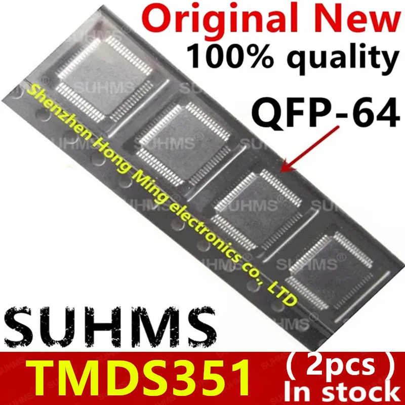 (2 قطعة) 100% جديد TMDS351 TMDS351PAGR QFP-64 شرائح