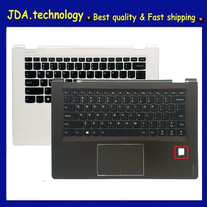 

Новый/орг для LENOVO YOGA 510-14 510-14IKB 510-14ISB Flex 4-1470, верхняя крышка упора для рук, клавиатура США, FP-отверстие, тачпад