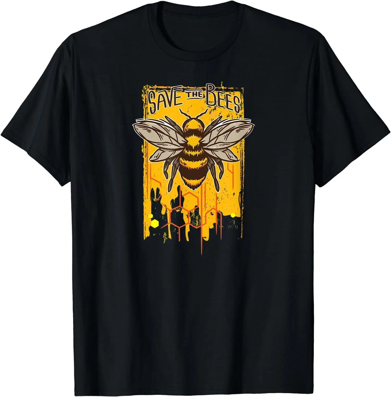 NEW LIMITED Funny Bee Source For Natural Honey Comb And Save The Bees T-Shirt