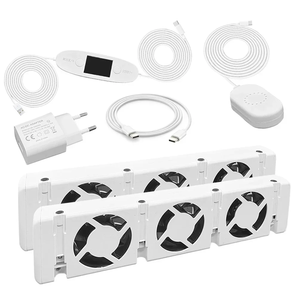 Eu Standaard 5V Huishoudelijke Radiator Magnetische Koelventilator Radiator Haardventilator Convectoren Booster Extension Set