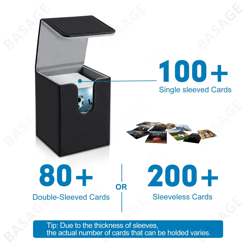 Card Fit For 100+Single Sleeved Cards With 2 Dividers, Leather Trading  Commander Deck Box Compatible With Mtg Card Deck, - AliExpress 26