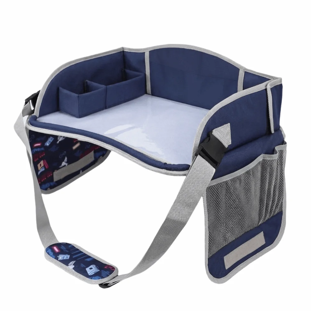 Portable Car Seat Writing Tray Multi-functional Fixed Bag Kids Travel Tray Whiteboard Storage Bag Drawing Writing Board Daily