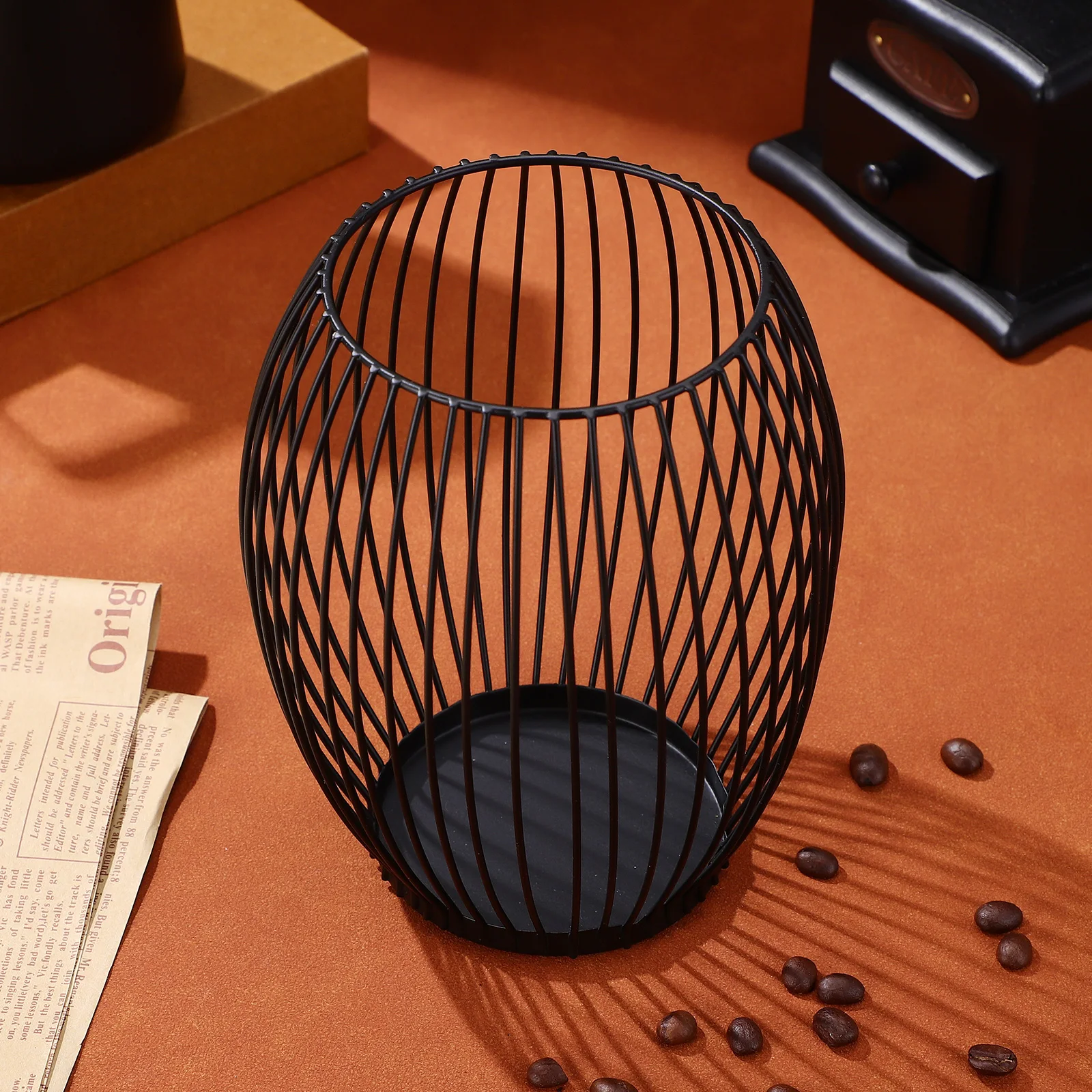 

Iron Wire Fruit Basket Black Large Capacity Kitchen Storage Ornaments Metal Vegetable Basket Wire Fruit Bowl Home Hotel Decor