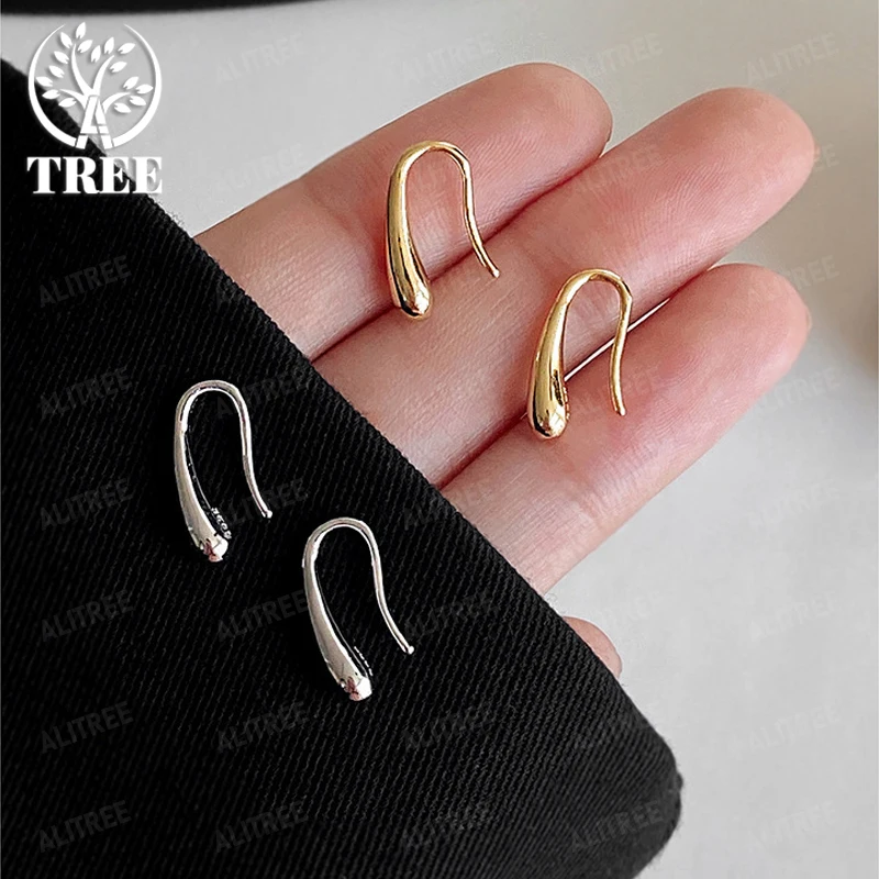 925 Sterling Silver Water Drop Shape Earrings for Women  Simple Temperament Ins Retro Jewelry Party Birthday Gifts