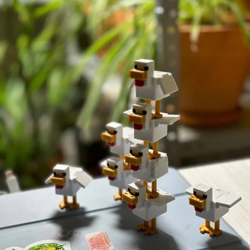 1/5 Stücke Minecraft Actionfiguren Spiel Pixel Huhn Figur Spielzeug Desktop Ornamente Kindergeburtstagsgeschenk Gaming Waren