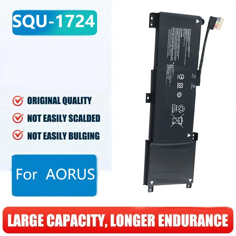 Replacement new SQU-1724 SQU-1723 Laptop Battery For AORUS 15-XA 15-WA 15-W9 15-SA 15 X9 For GIGABYTE THUNDEROBOT 911 Quanta