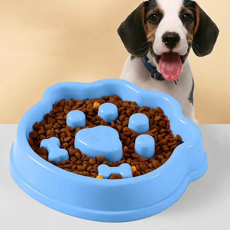 Puppy Slow Feeder Bowl Dog Puzzle Bowl To Slow Down Eating Fun Slow Bowl Smooth And Anti Slip Pet Accessories For Small Medium