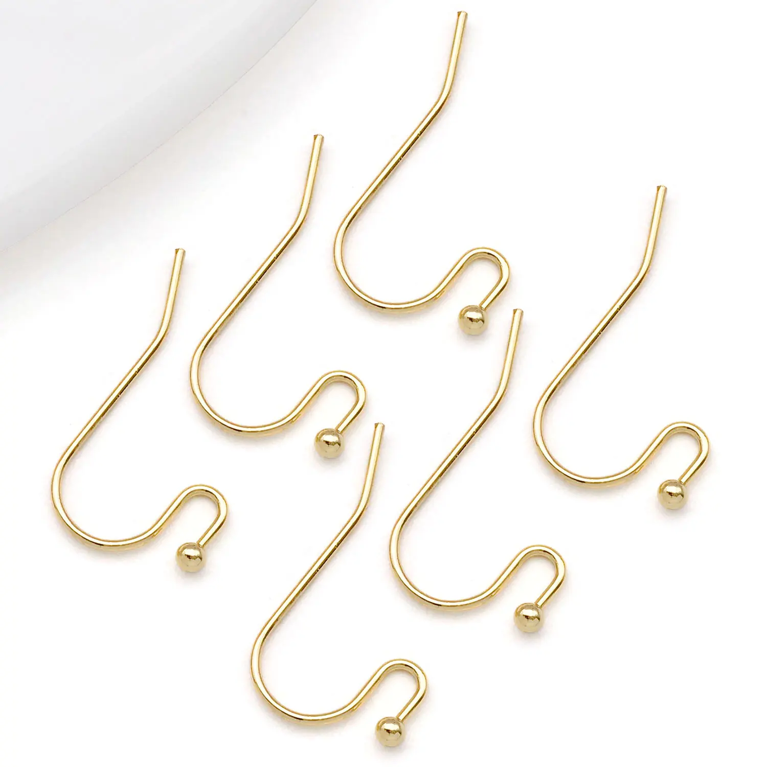 

50 шт. 12*21 мм 18 К настоящая позолоченная латунь французские застежки для ушей крючки для DIY браслет ожерелье серьги аксессуары для изготовления ювелирных изделий