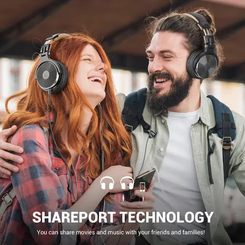 Imagen 2 del producto Oneodio Pro 10 auriculares con cable auriculares con cable de Audio de alta resolución auriculares estéreo profesionales para DJ con micrófono sobre la oreja auriculares de estudio