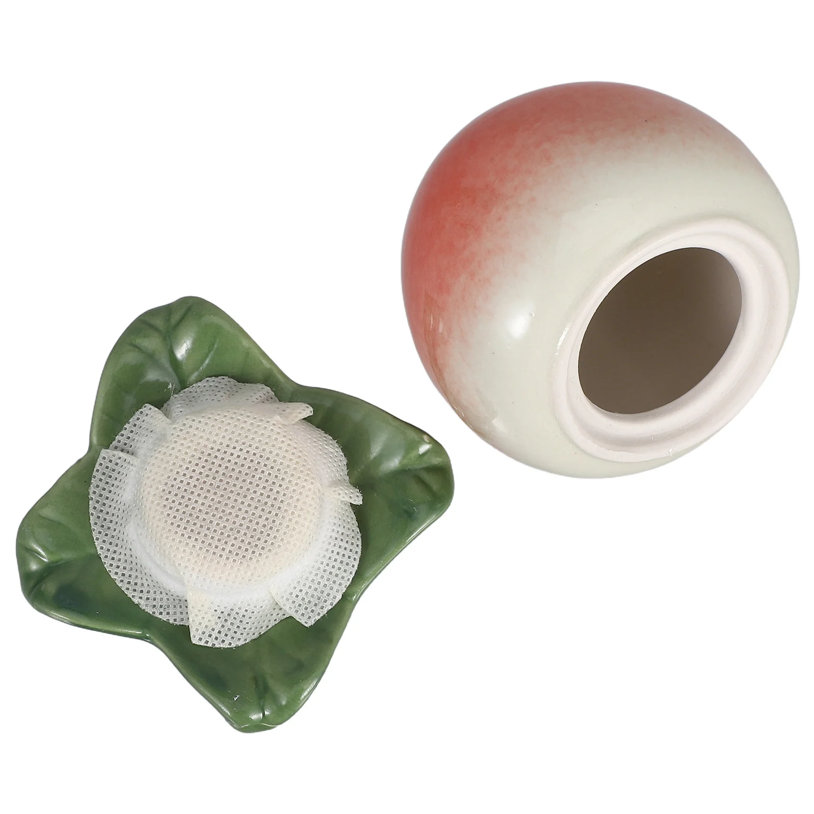 

Lovely Peach Ceramic Canister Sealing Effect Ideal for Loose Tea Coffee Beans Home Decoration Gift Tea Canister