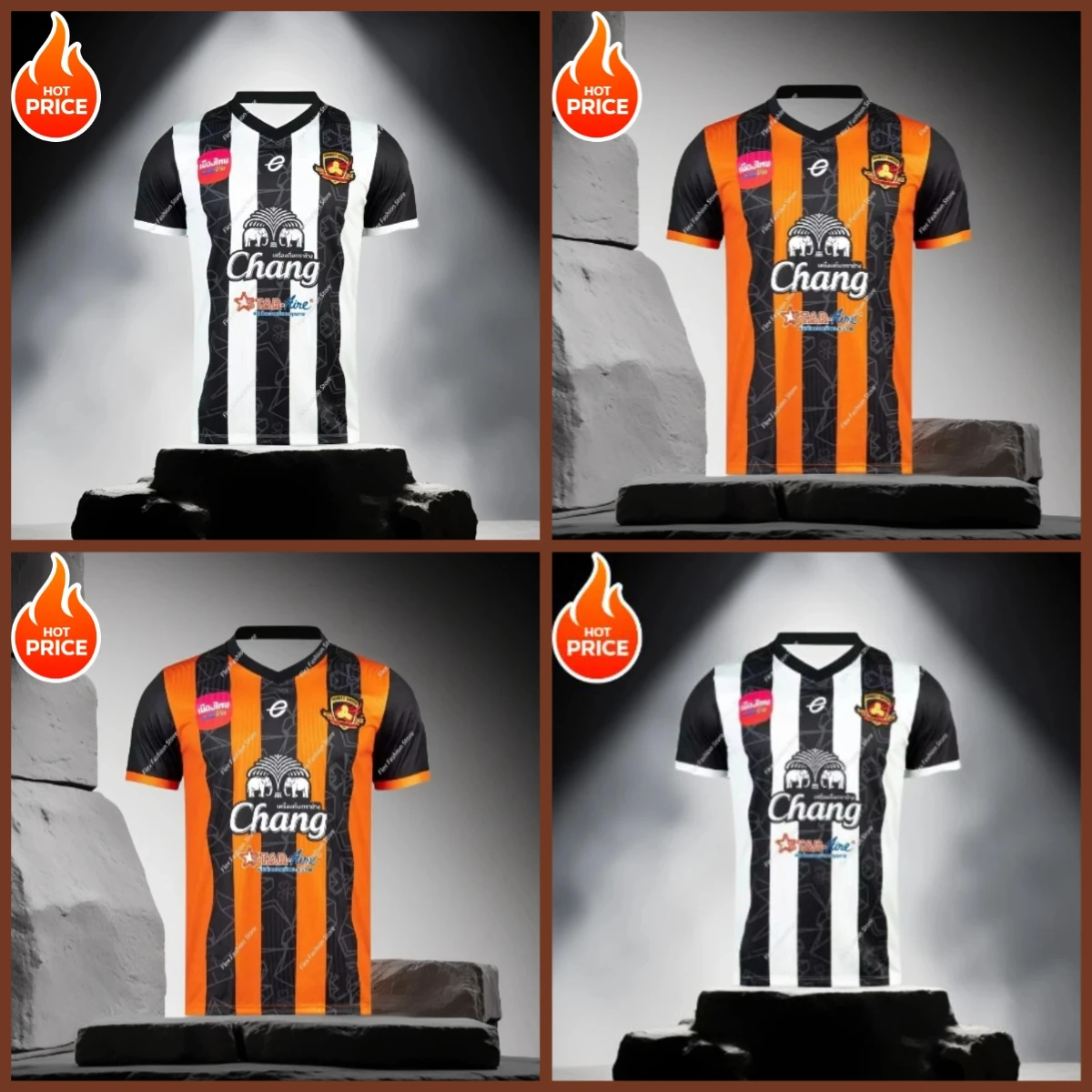 Jersey Top Home and Away Herren Outdoor Bequemes T-Shirt 24-25 Sisaket FC Authentic Thailand Football Soccer Thai League