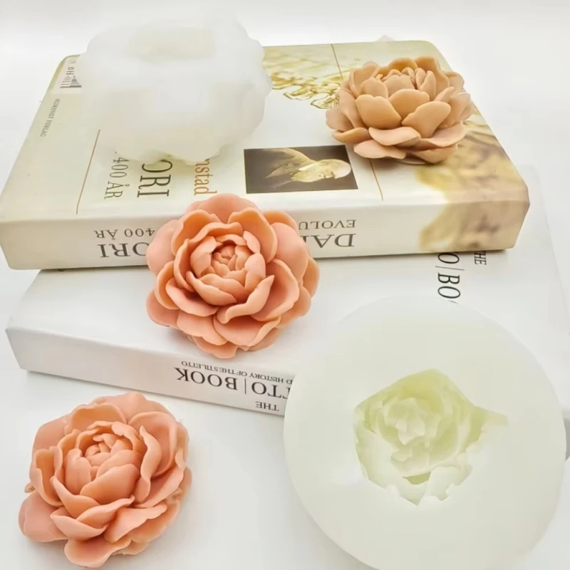 Flower And Tray DIY Handmade Aromatherapy Gypsum Silicone Mold Candle Plaster Mold Irregular Tray Tabletop Decoration Mould
