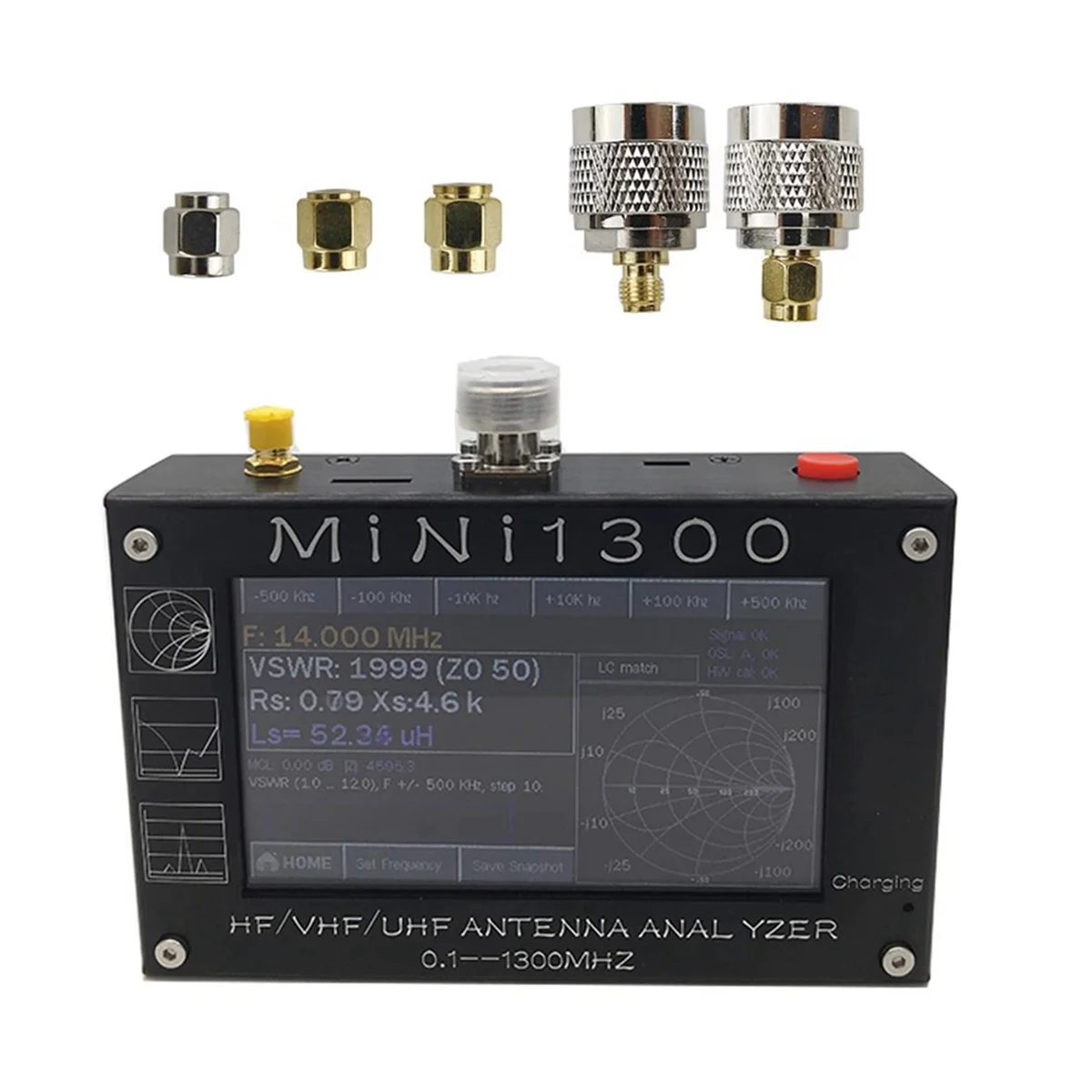 mini analisador de rede vetorial portatil onda estacionaria rf multimetro multifuncoes antena 13g 1300 01