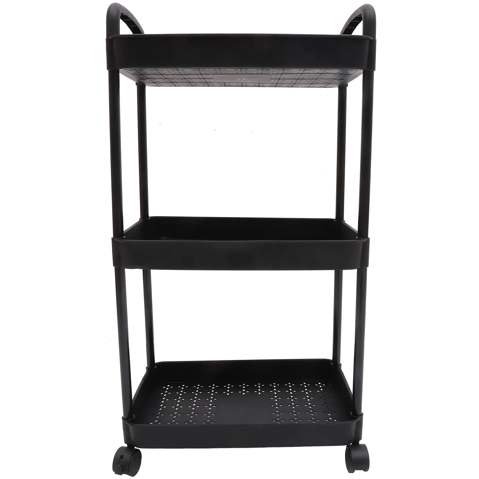 

3 Layer Rolling Storage Kitchen Organizer Trolley Shelf Multi-Layer Utility Cart Pantry Storage Rack Book Snack Vegetable Holder
