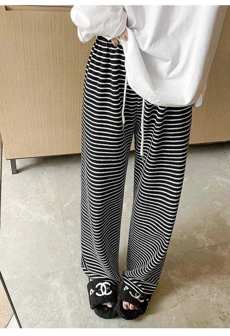 ワイドレッグパンツ インベージュ レディース 春 ガールズ デコラティブ プレッピー スプライシング モダール シフォン レイヤード プリーツ 刺繍 ドレープ ストレート