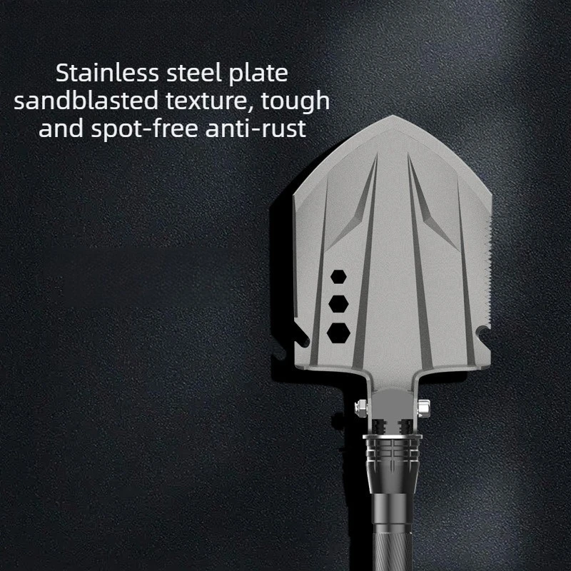 Multifunctional Shovel Foldable Outdoor Hoe Detachable Strengthen Thicken Camping Shovel Portable in-vehicle Survival Equipment