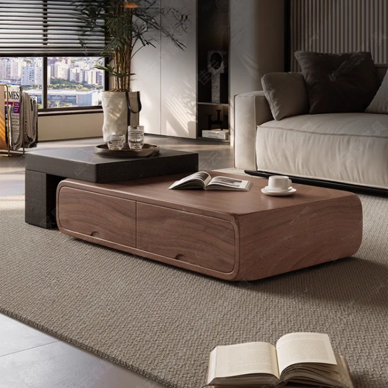 

Walnut Small Coffee Table Combination Apartment Lliving Room End Tables Household Modern Cream Mesa De Centro Sala Furniture