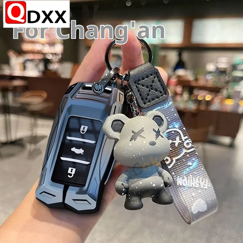 Car Keychain Zinc alloy silicone key case protective cover For Chang an Cs95 2020 Cx70 Cs55 Filter Cs85 2022 Cs35 Cs75 Plus
