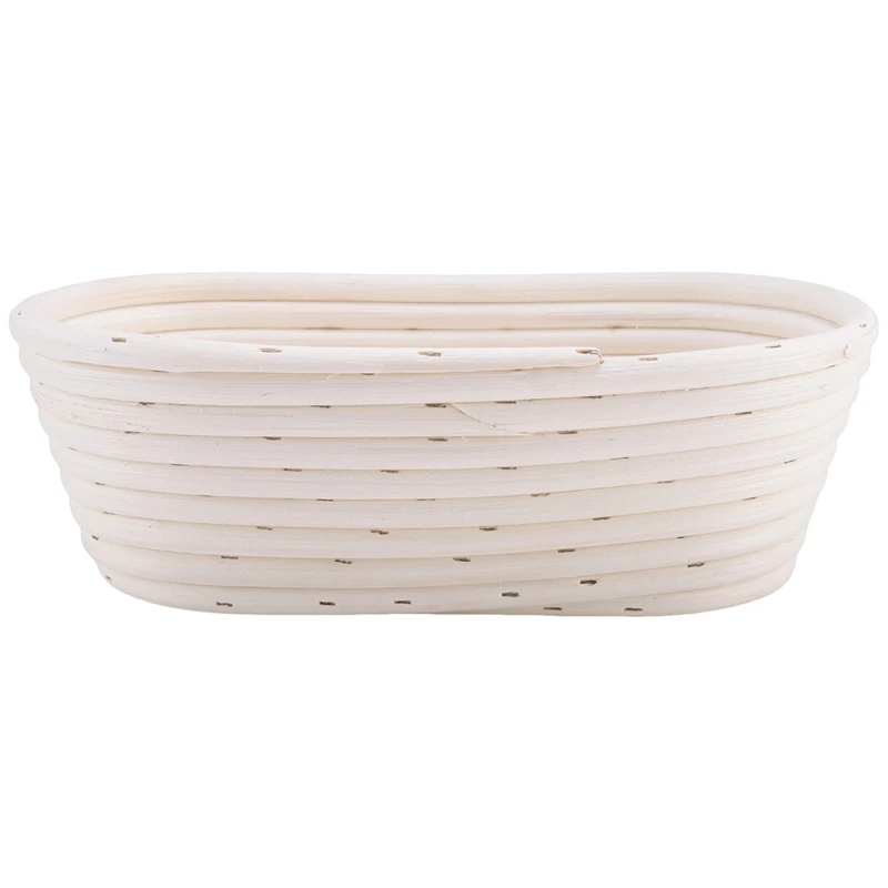 Oval Bread Proofing Basket, Handmade Banneton Bread Proofing Basket Brotform With Bread Lame, Dough Scraper, Proofing Cloth Line