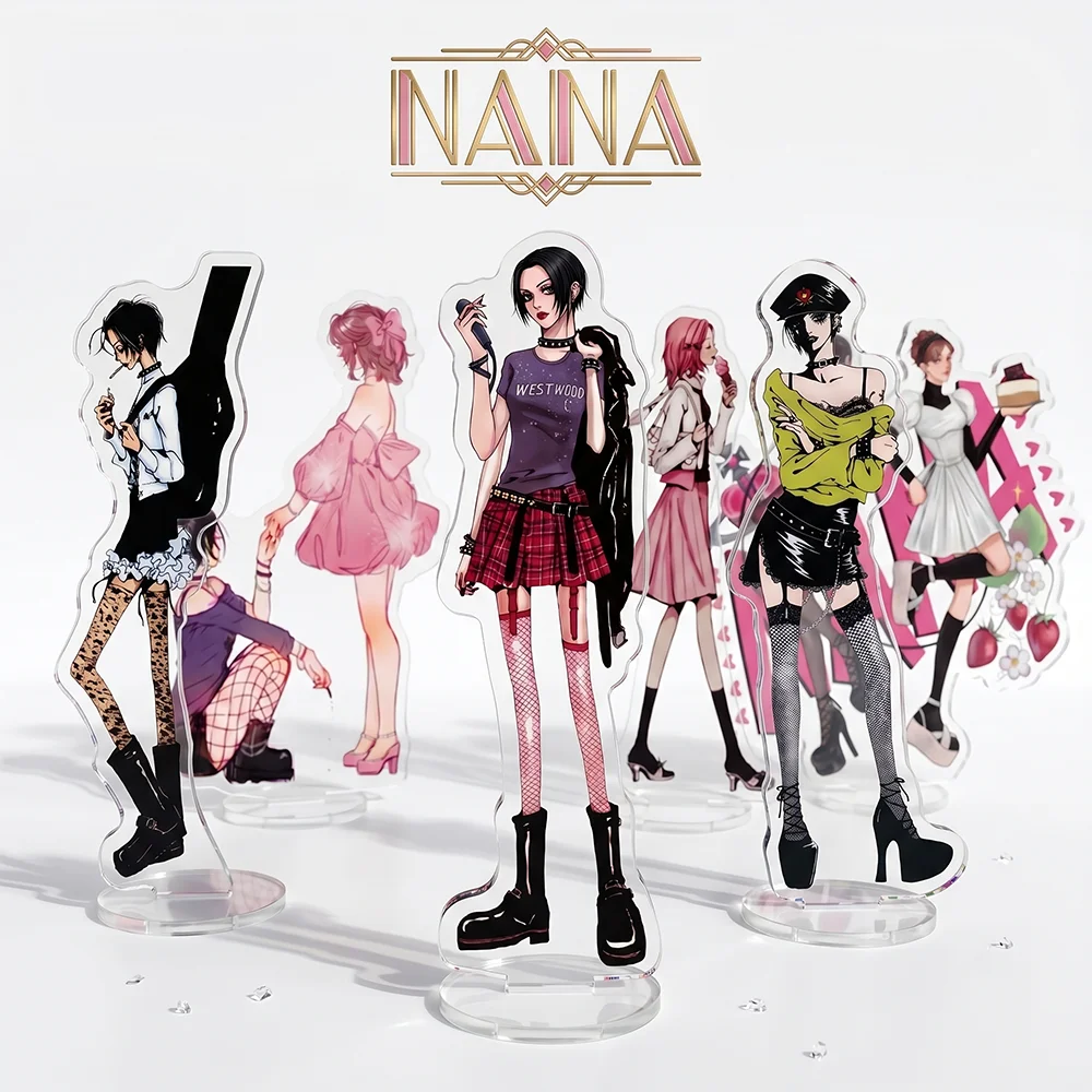 NANA Black White Manga 15CM Double Sided Anime Acrylic Stand Keychain Oosaki Nana Komatsu Hachi Okazaki Shinichi Desk Decor Gift