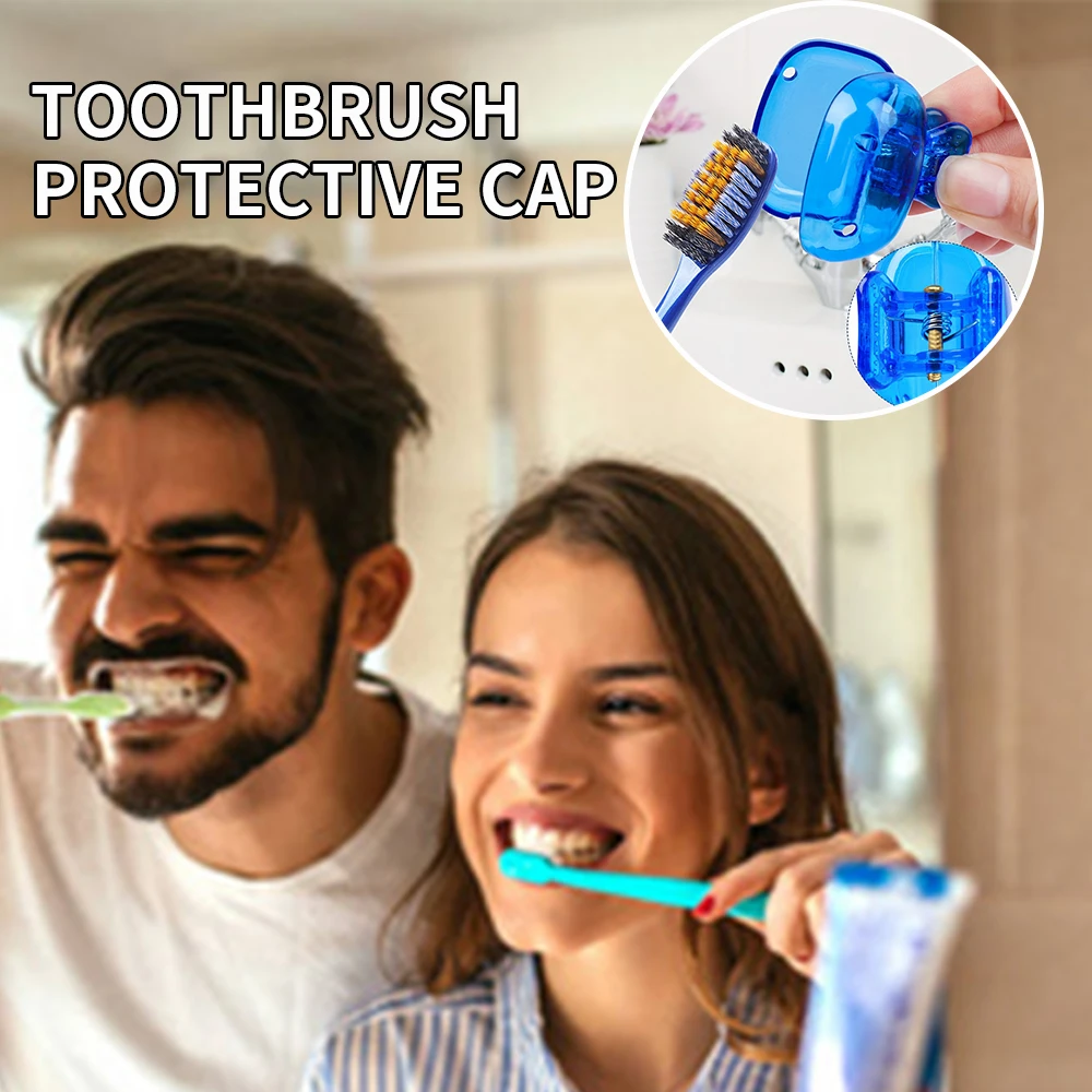 Clip de almacenamiento de cepillos de dientes para el hogar, tapa protectora portátil para cepillos de dientes de viaje, caja de almacenamiento, cabezal de cepillo de dientes portátil P, 5 uds.