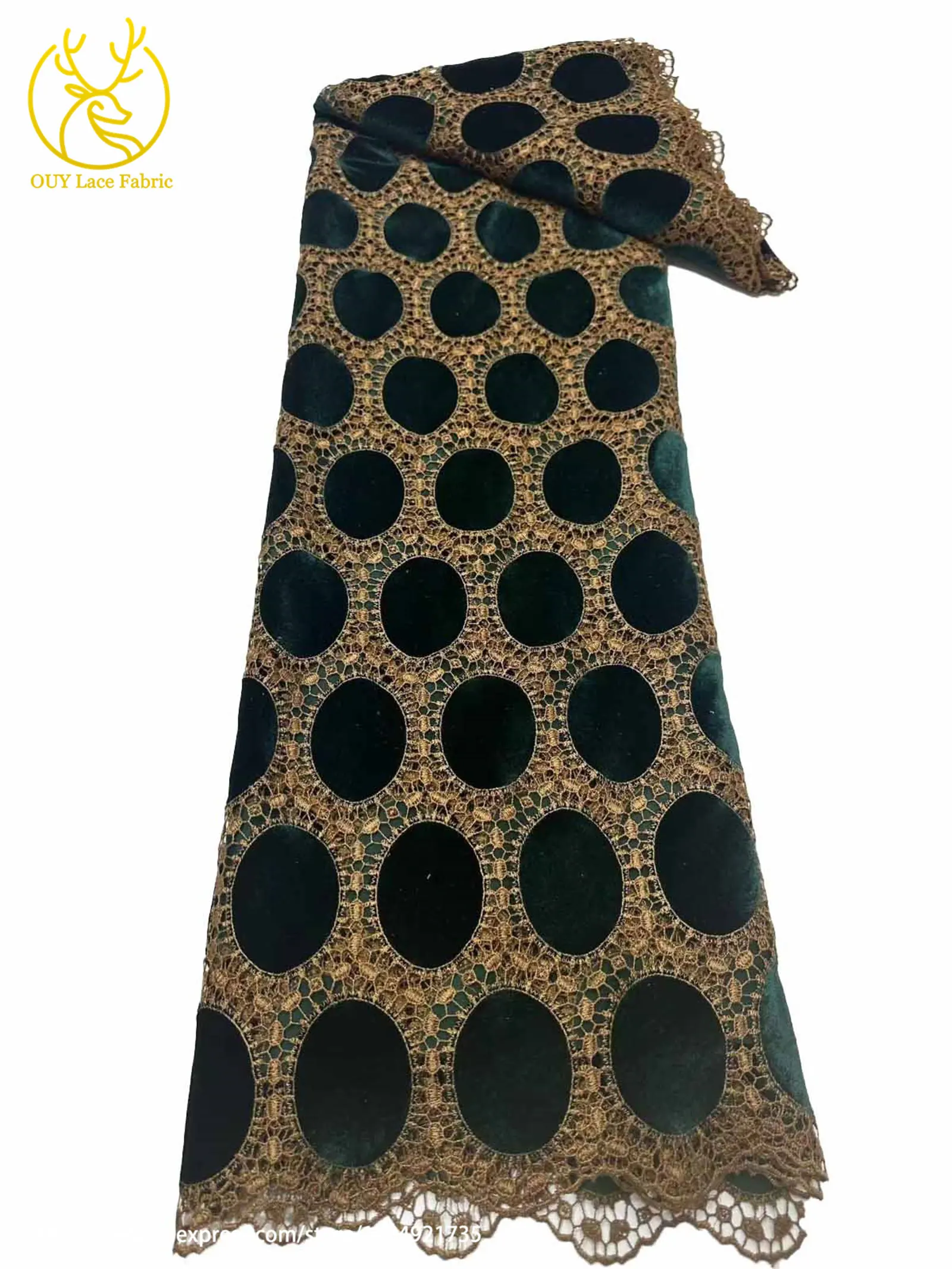 Luxuriöses, meistverkauftes Damen-Partykleid 2026, hochwertiger afrikanischer Samt-Guipure-Spitzenstoff, französischer lasergeschnittener Tüll-Spitzenstoff – Detail 11