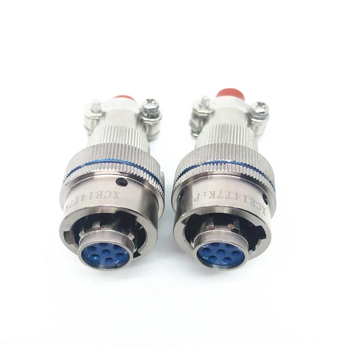 7-core Stainless Steel Aviation Plug XCE14T7K1P1 Socket XCE14F7Z1D1 Plug Stainless Steel Pipe Connector