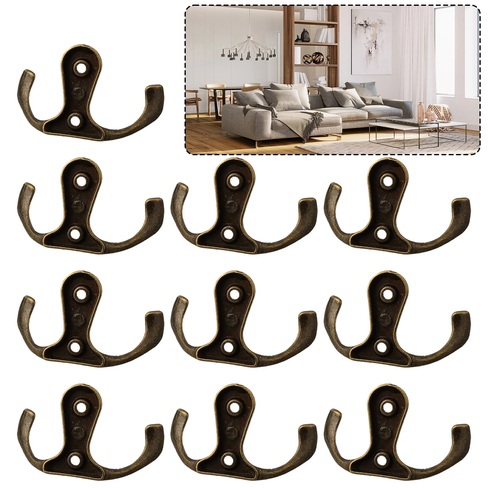 Hanger For Key Clothes Coat Hat Towel Wall Hook Hangers Installing In The Bathroom Kitchen Durable Useful 10PCS