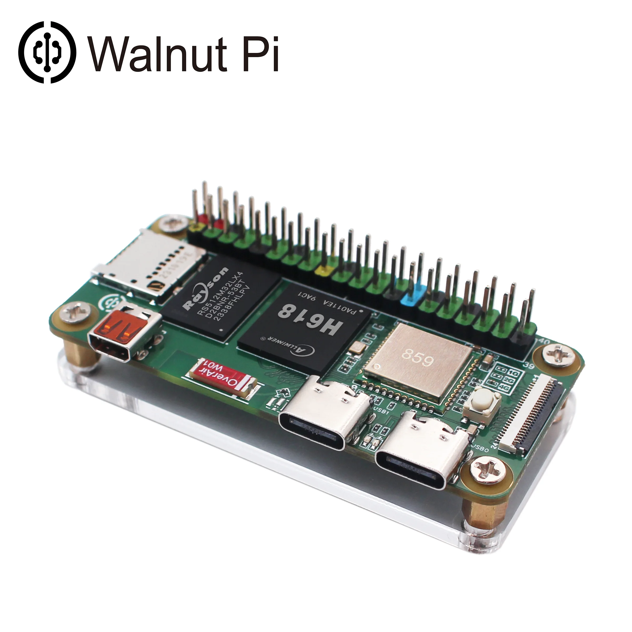 Walnut Pi ZeroW 1/2/4GB Allwinner H618 WiFi Bluetooth Mini PC Development Board SBC Single Board Computer WalnutPi Raspberry Pi