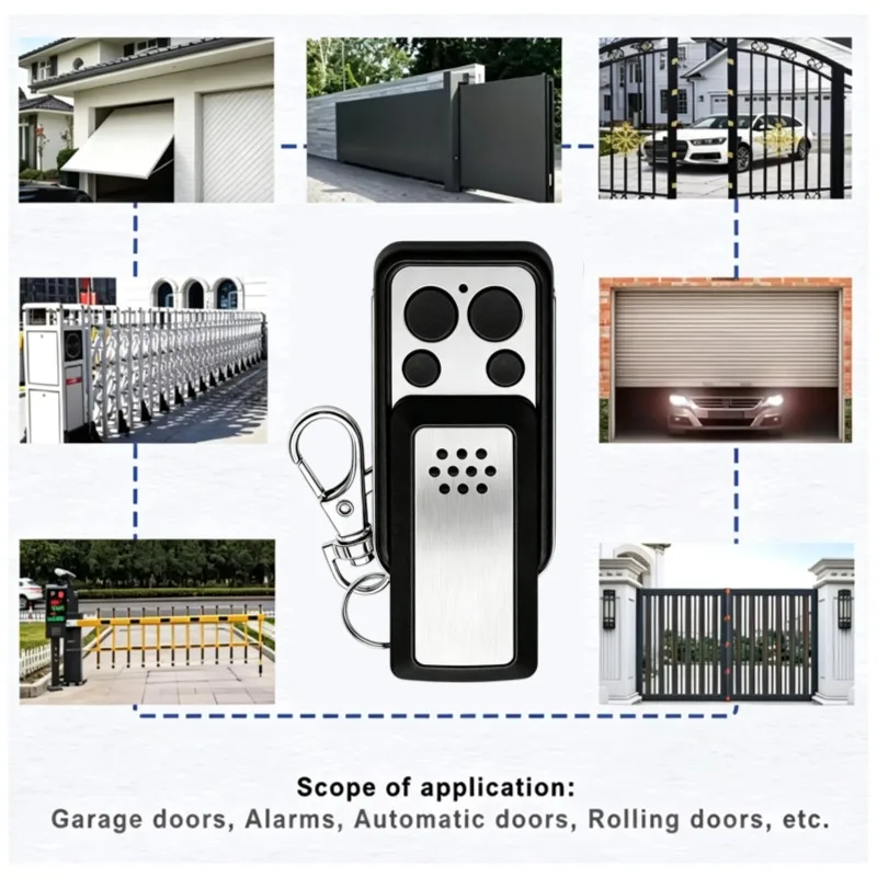 RF 433Mhz Rolling Code Garage Door Remote Control Compatible with Avidsen 114253 104257 104251 Extel Thomson Garage Door Opener