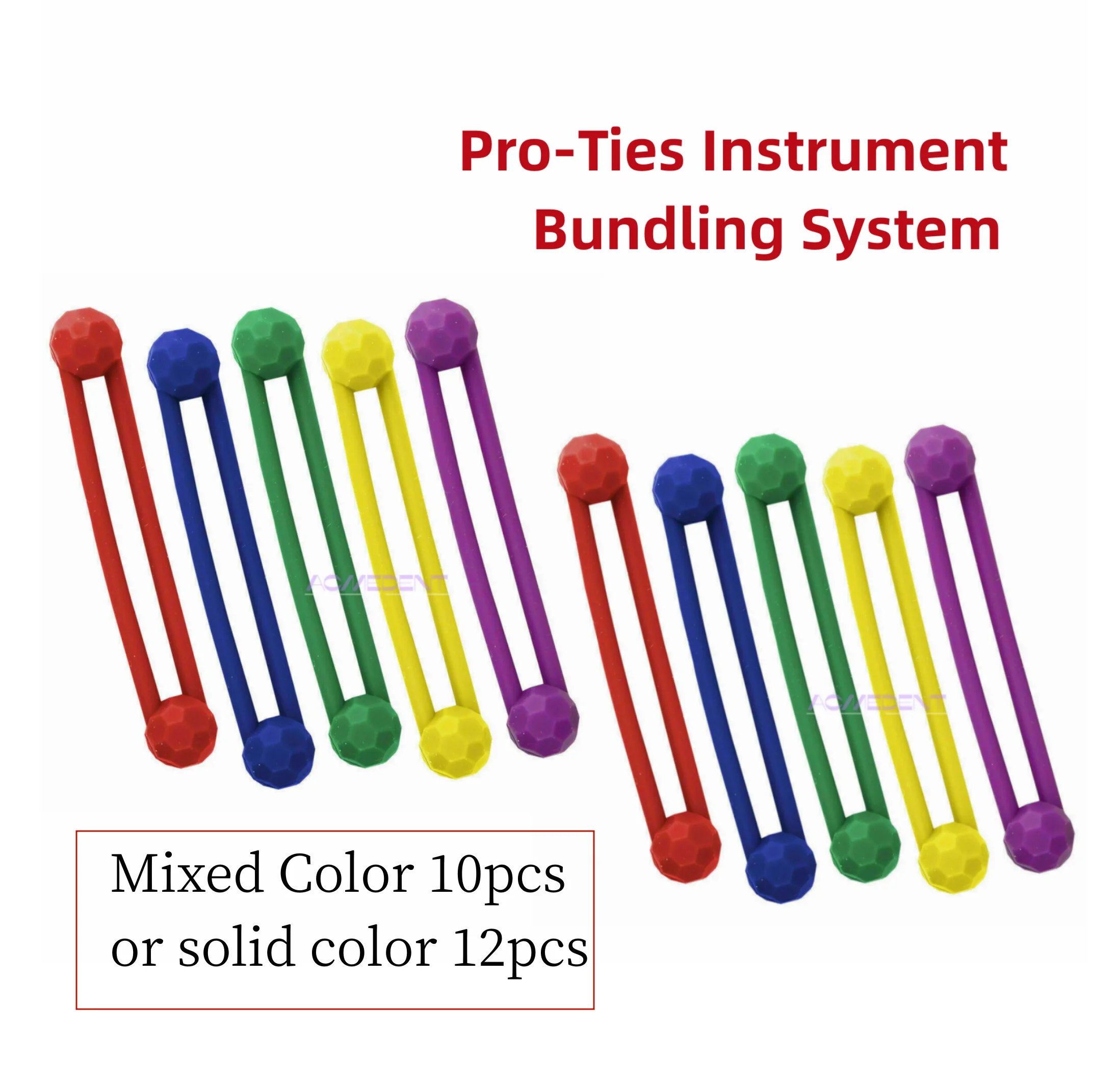 

Dental Pro-Ties Instrument Silicone Ties Bundling System Autoclavable 275F