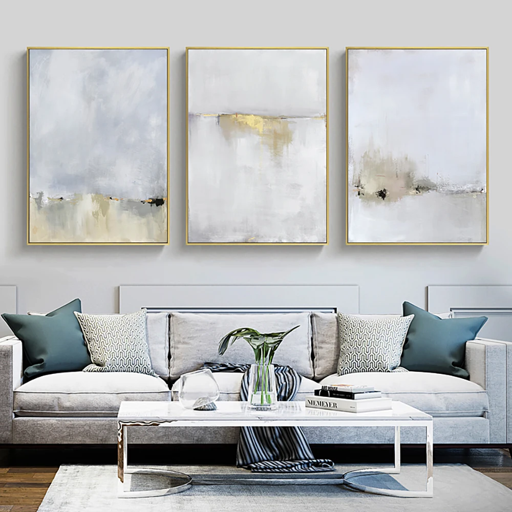 

Texture Gold Foil Abstract Canvas Painting White Grey Simple Style Decorative Mural Room Wall Art Prints for Home Decor Posters