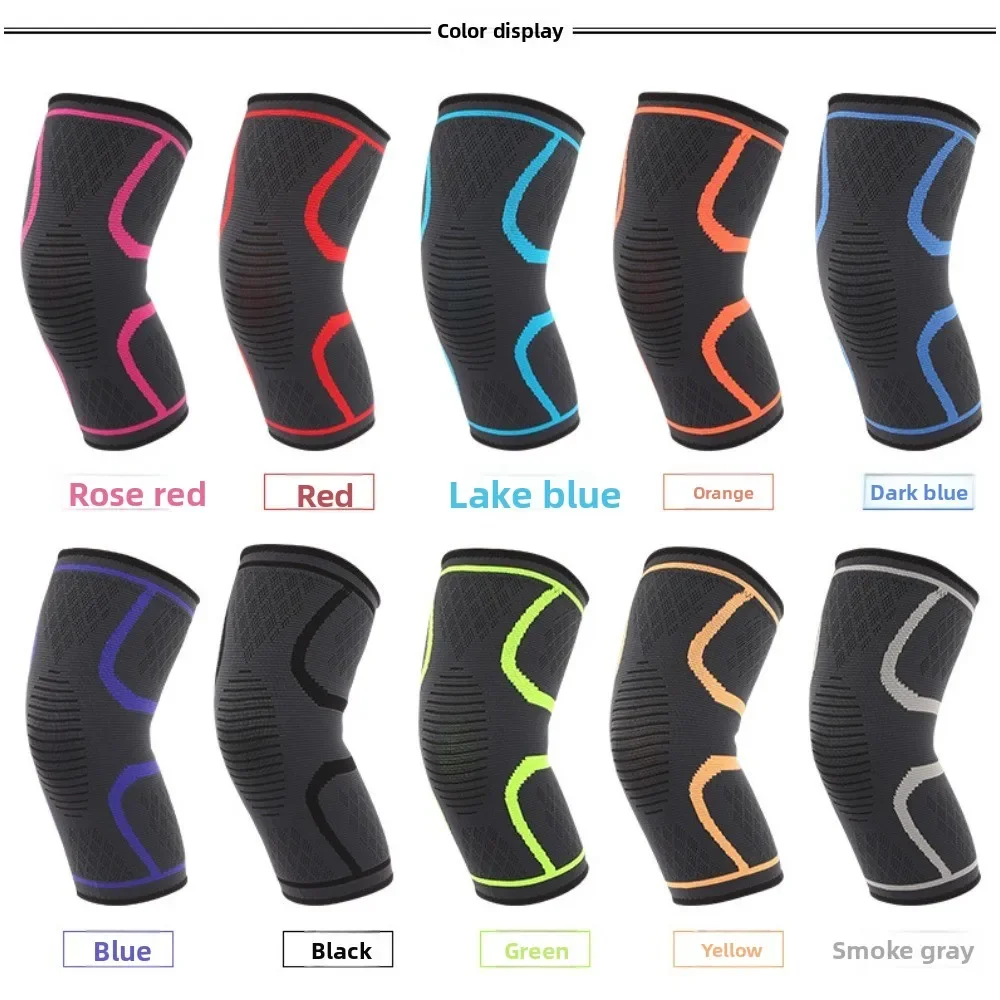 Sports Knee Pads,Three Color Fourway Elastic Anti Slip and Warm Nylon Knitted Protective Gear,Outdoor Cycling and Mountaineering