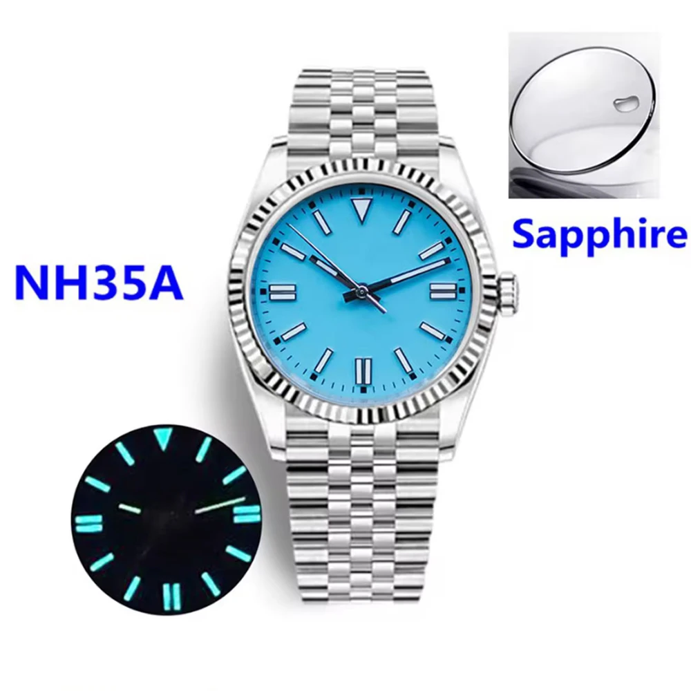 36mm/39mm Men\'s Divers Automatic Mechanical Watches NH35 Sapphire Luminous Clock Stainless Steel 100m Waterproof Watch for Men