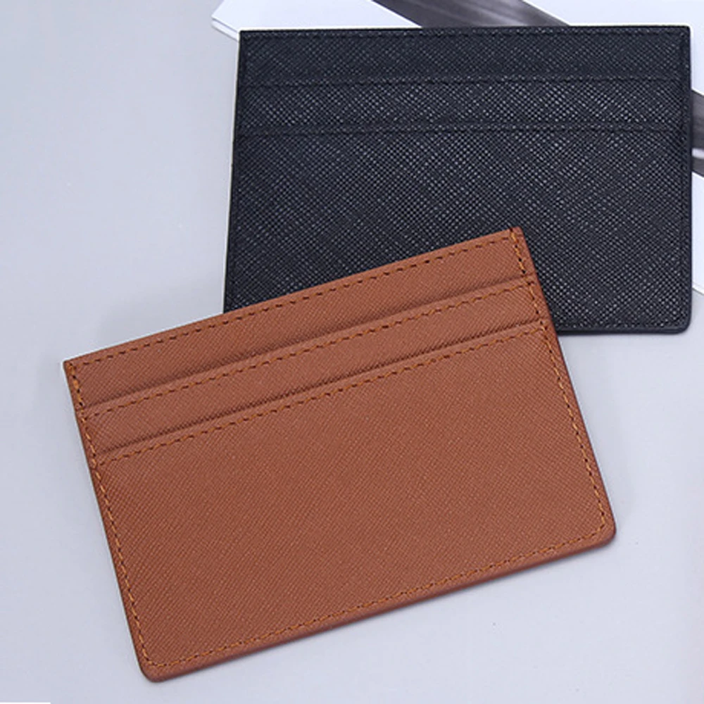 Dompet bisnis kartu kredit, dompet bisnis, dompet koin, tempat kartu ramping, tas wadah dua sisi, kartu ID kredit, kulit PU portabel