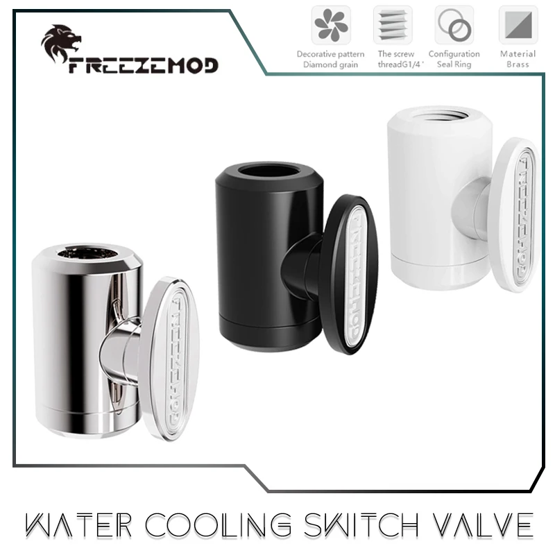 

FM-YGNSB / FM-YGNSS / FM-YGNSC Water Switch Stop Valve, Hand Twisting Liquid Turn On & Off Drain Valve Black/Silver/White