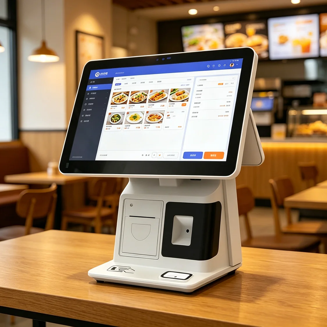 

Touch Screen Self-service Ordering Payment Kiosk Desktop Double Screen Windows/android/linux Support Cash Payment For Shop