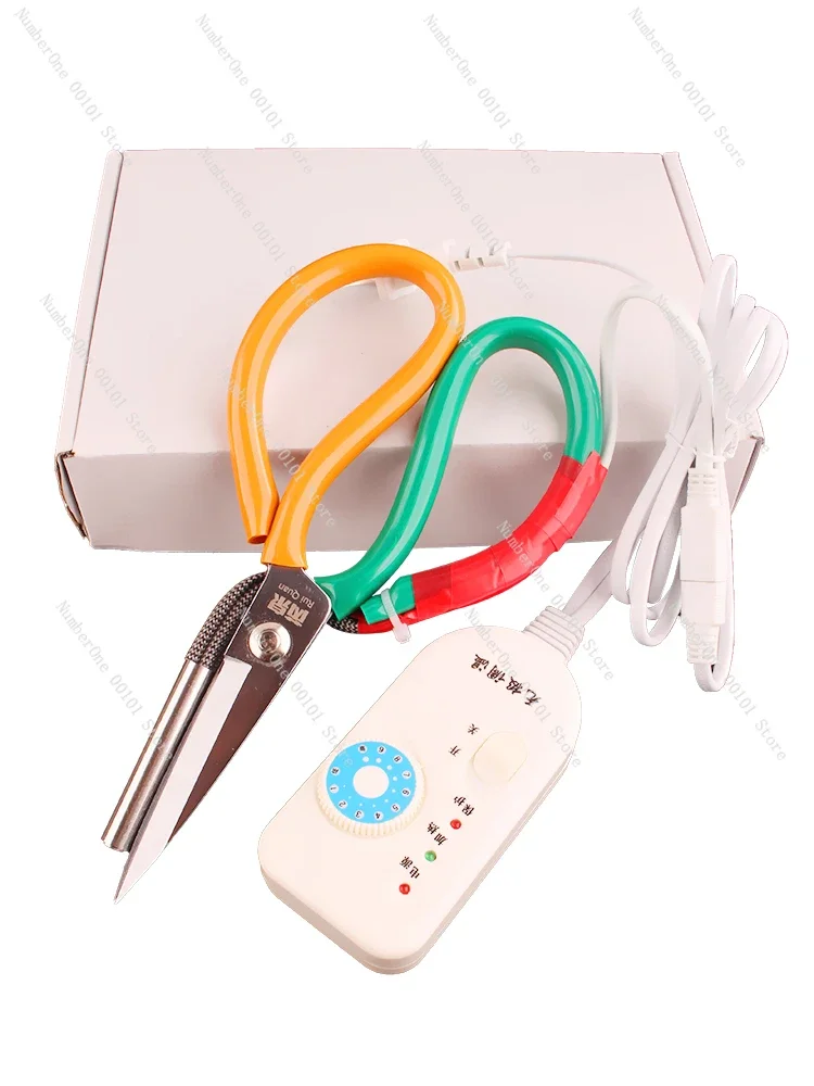 Temperature regulation electric scissors with switch trademark trimming scissors heating tube piping electric