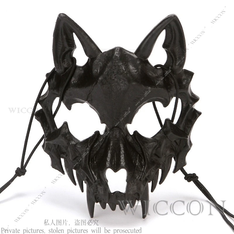 Halloween Party Cosplay Mask Dragon God Tiger Yaksha Tengu Skeleton Prop Mask Mythic Mask Cosplay Comic-Con Headwear Unisex