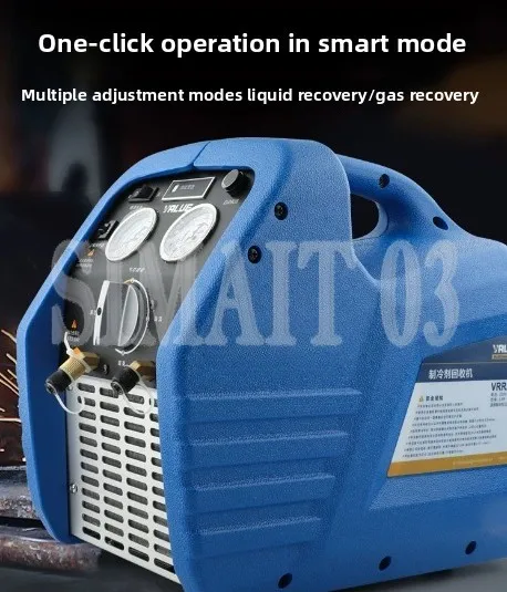 VRR24L/12L Mini Dual Cylinder Refrigerant Recovery Machine, Snow Fluorescence Receiver for Refrigeration