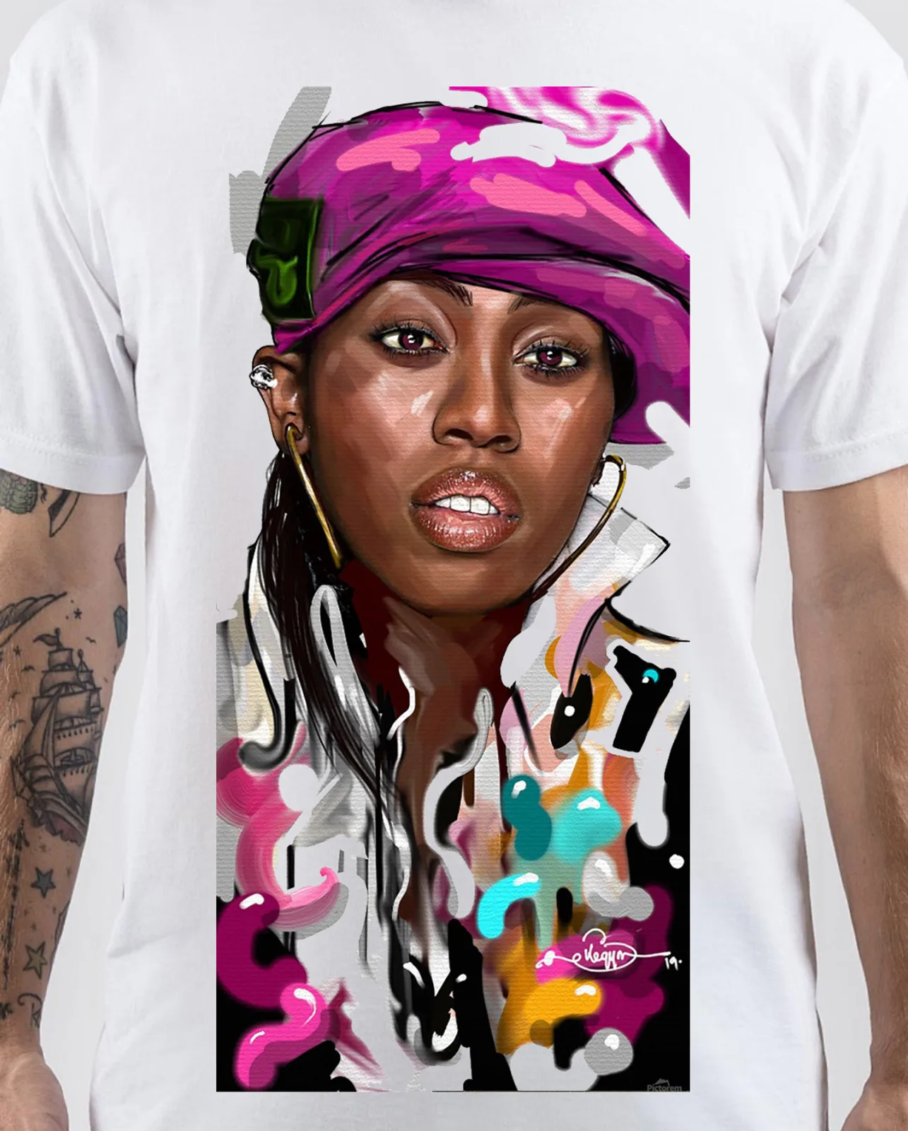 Missy Elliott rapper artwork T-shirt short sleeve All sizes 1F187