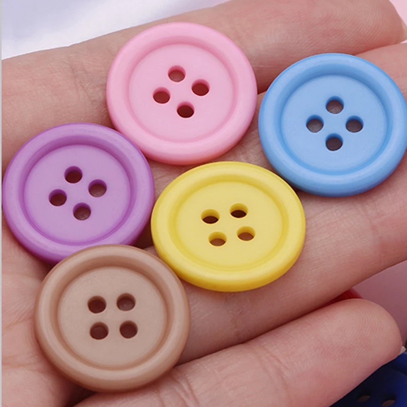 Garment Accessories 9-30mm Round Resin Button 2 Holes Craft Sewing Children\'s Clothing Sewing Buttons Coat Sweater Scrapbooking