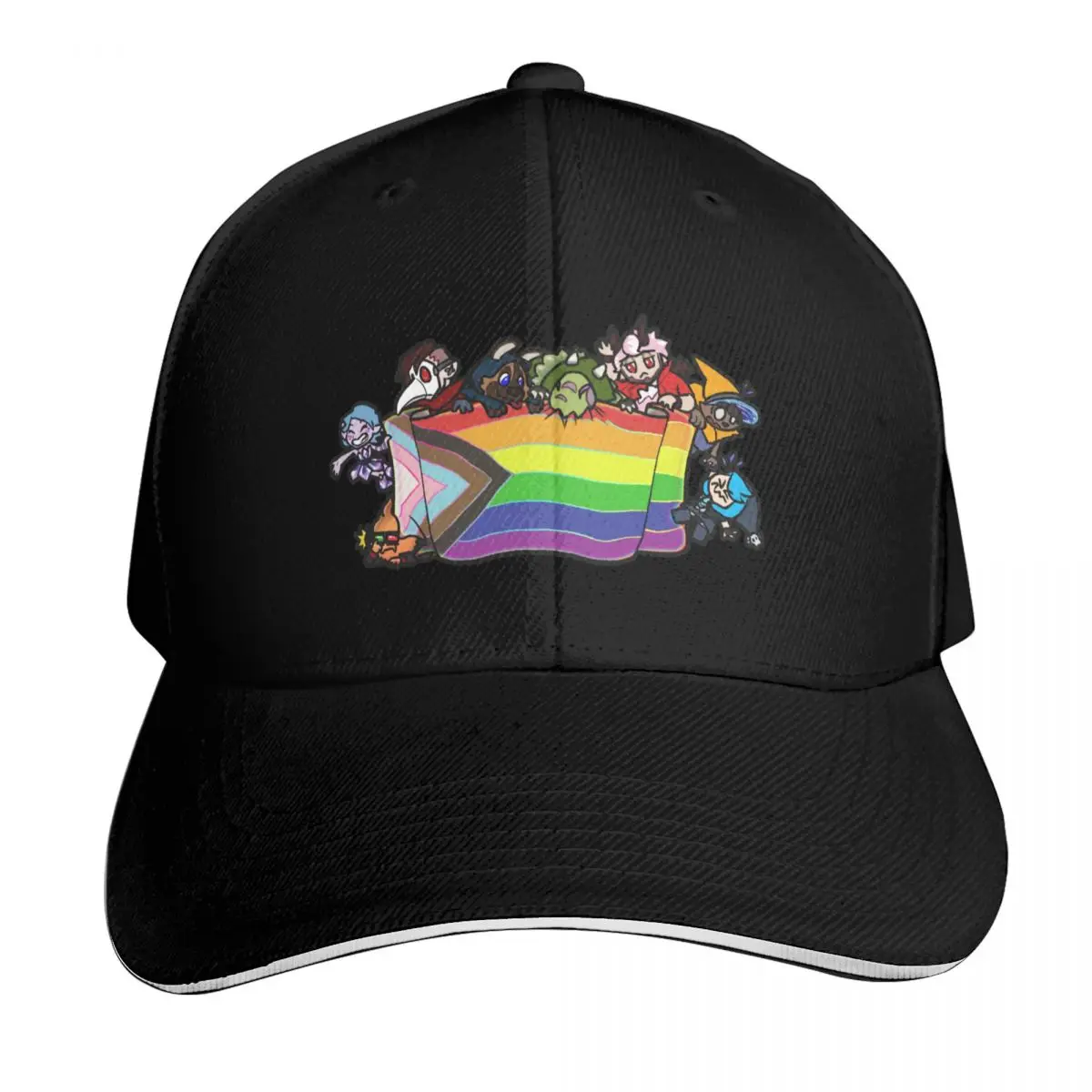 4 Hit Combo Pride Flag Stickers Baseball Cap Moisture Wicking Quick Dry Curved Brim Classic Fit Low Profile Unstructured