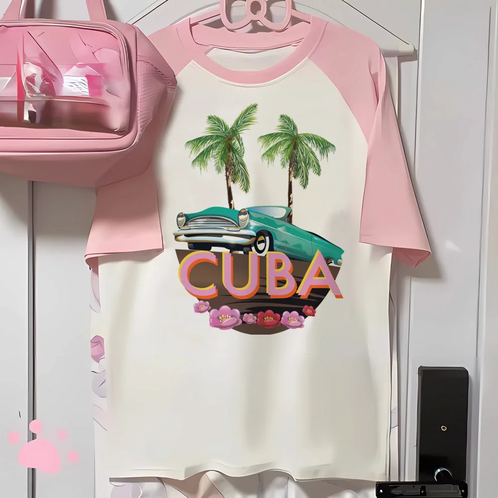 Cuba Tee women quick dry t shirt female anime clothes